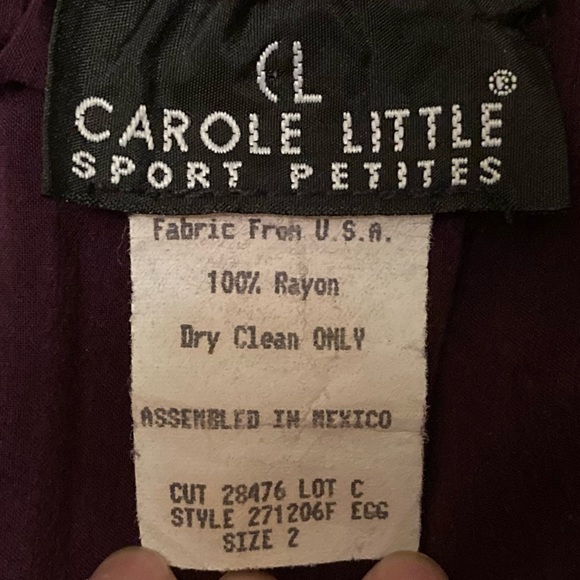 Carole Little Purple Rayon Skirt - Picture 6 of 11